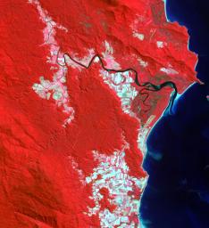 NASA's Terra spacecraft shows Daintree National Park in northeast Australia, a UNESCO World Heritage Site.