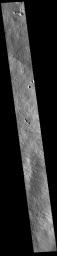 This image from NASA's Mars Odyssey shows the eastern upper flank of Ascraeus Mons.