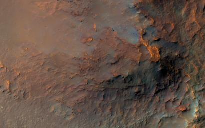 This image acquired on July 23, 2021 by NASA's Mars Reconnaissance Orbiter, shows a massive landslide has transported diverse rocks from the canyon's wall layers down onto its floor, jumbling them up in the process.