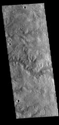 This image from NASA's Mars Odyssey shows a section of Vichada Valles. Vichada Valles is located in Tyrrhena Terra and is over 430km long (267miles).