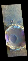 This image from NASA's Mars Odyssey shows several craters in Eridania Planitia.