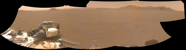 NASA's Perseverance Mars rover took this panorama of a proposed landing site for the Mars Sample Return lander that would serve as part of the campaign to bring samples of Mars rock and sediment to Earth.