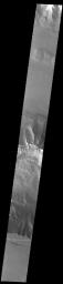 This image from NASA's Mars Odyssey shows a cross section of Coprates Chasma.