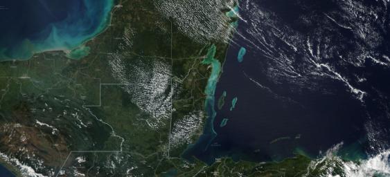 Researchers at JPL, alongside colleagues in Belize, used 20 years of data from MODIS, an instrument on NASA's Aqua satellite, to assess risk to Belize's coral reefs due to human activity and climate change.