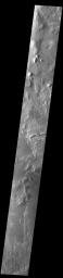 This image from NASA's Mars Odyssey shows a portion of Phlegra Montes, a region of hills and ridges near Arcadia Planitia.
