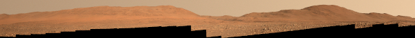 Composed of 53 images, this mosaic looks west toward the rim of Mars' Jezero Crater on July 8, 2023, the 847th Martian day, or sol, of NASA's Perseverance rover mission.