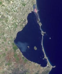 NASA's Terra spacecraft shows Mar Menor, in southeast Spain. It is Europe's largest coastal saltwater lagoon.