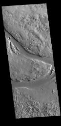 This image from NASA's Mars Odyssey shows part of Granicus Valles. Granicus Valles is a complex channel system located west of Elysium Mons.