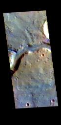 This image from NASA's Mars Odyssey shows a section of Bahram Vallis.