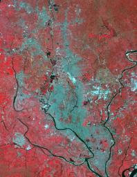 NASA's Terra spacecraft shows Rupganj, Bangladesh, one of the top 3 fastest growing cities in the world between 2000 and 2020. The population increased from 76,000 to 482,000.