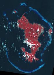 NASA's Terra spacecraft shows Mayotte, a volcanic island in the Comoros archipelago between the eastern coast of Africa and the northern tip of Madagascar.