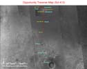 figure 1 for PIA07506 Opportunity's Traverse from Landing through Sol 413