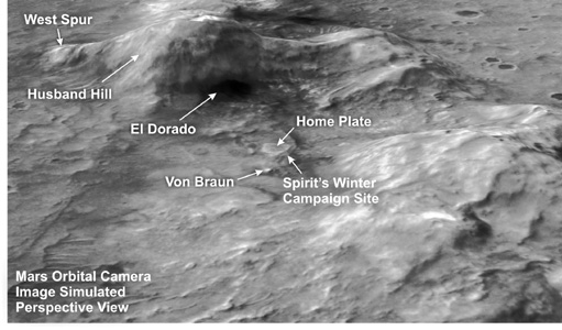 Click here for poster version of PIA09087 Oblique View of Columbia Hills