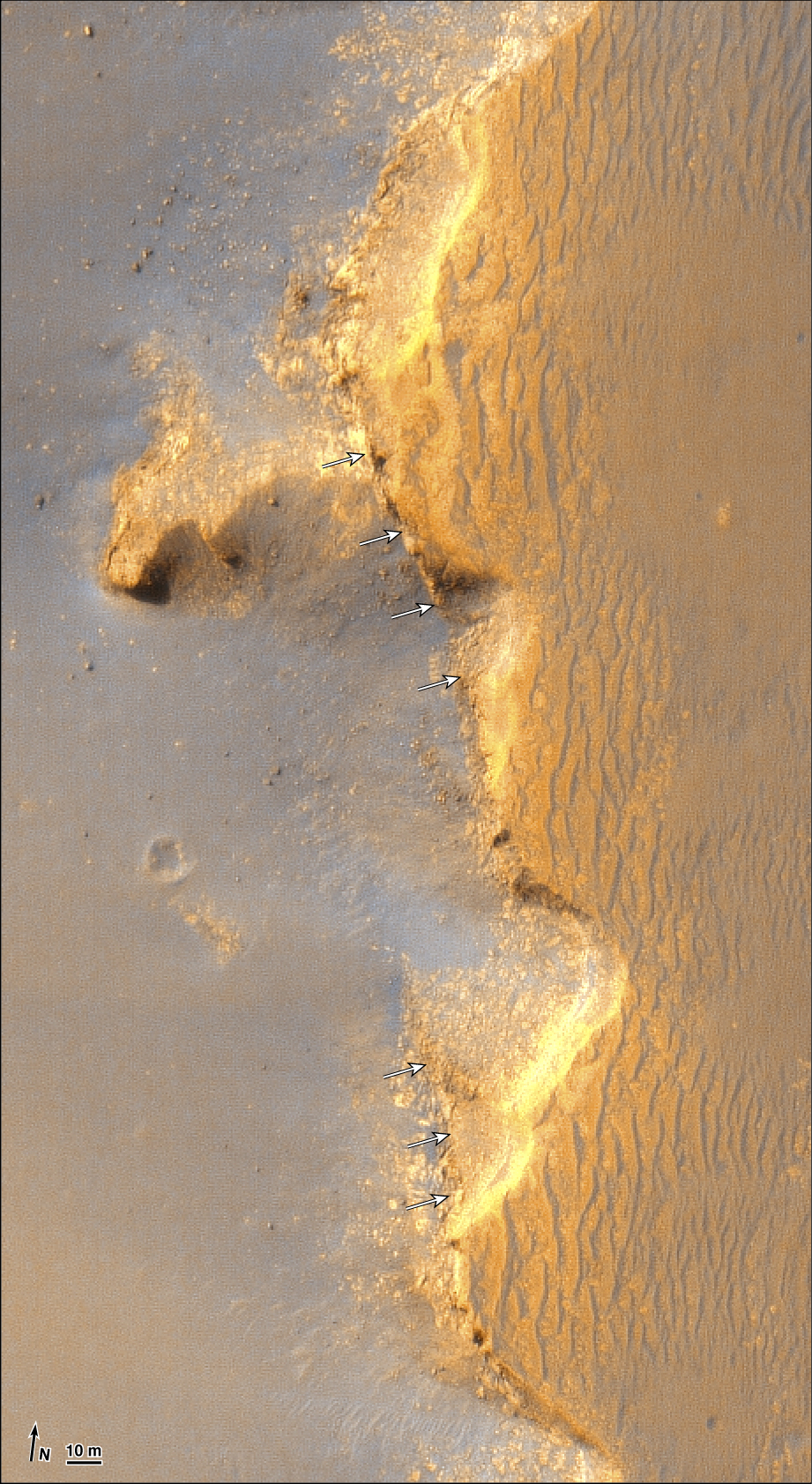 Трещина покажи. Змейка на Марс.
