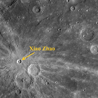 Click here for annotated version of PIA10668 Xiao Zhao's Rays Paint Mercury's Surface