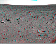 Click on the image for Spirit Tracks on Mars, Sol 151 (3-D) (QTVR)