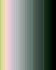 This false-color view of the rings of Uranus was made from images taken by NASA's Voyager 2 on Jan. 21, 1986. All nine known rings are visible here; the somewhat fainter, pastel lines seen between them are contributed by the computer enhancement.