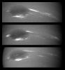 The bright cirrus-like clouds of Neptune change rapidly, often forming and dissipating over periods of several to tens of hours as seen in this sequence spanning two rotations of Neptune (about 36 hours) by NASA's Voyager 2.