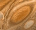 This mosaic of Jupiter's Great Red Spot taken by NASA's Voyager 1, shows the area around the northern boundary where a white cloud is seen which extends to east of the region. 