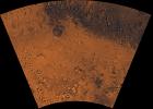 Mars digital-image mosaic merged with color of the MC-24 quadrangle, Phaethontis region of Mars. This image is from NASA's Viking Orbiter 1.