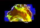 This multispectral map of Australia and surrounding seas was obtained by NASA's Galileo spacecraft's Near Infrared Mapping Spectrometer shortly after closest approach on Dec. 8, 1990 from an altitude of about 50,000 miles.
