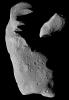 This picture shows the asteroids Ida (left) and Gaspra (right) to the same scale. These images were taken by NASA's Galileo spacecraft while enroute to Jupiter. Gaspra was imaged on October 29, 1991 at a range of 3,300 miles (5,300 km).