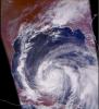 Hurricane Isidore as seen by the Atmospheric Infrared Sounding System (AIRS) on NASA's Aqua in 2002.