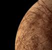 This color image of the Jovian moon Europa was acquired by NASA's Voyager 2 during its close encounter on Jul. 9, 1979. Europa, the size of our moon, is thought to have a crust of ice perhaps 100 kilometers thick which overlies the silicate crust.