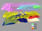 AIRS Retrieved Temperature Isotherms over Southern Europe viewed from the west, September 8, 2002. The isotherms in this map made from AIRS onboard NASA's Aqua satellite data show regions of the same temperature in the atmosphere.