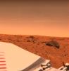 Near NASA's Viking 1 Lander on the Chryse Plains of Mars, 'Big Joe' stands a silent vigil.