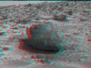 'Yogi,' a rock taller than NASA's rover Sojourner taken in stereo by NASA's Mars Pathfinder. 3D glasses are necessary to identify surface detail.