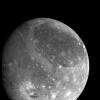 View of Ganymede from NASA's Galileo spacecraft during its first encounter with the satellite, taken on June 26, 1996.