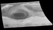 This mosaic of the Great Red Spot on Jupiter from NASA's Galileo orbiter was taken over a 75 second interval beginning at universal time 4 hours, 18 minutes, 8 seconds on June 26, 1996.