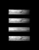 These images, acquired December 17, 1996 by NASA's Galileo orbiter, show a small portion of the equatorial region of Jupiter of a dark clearing of clouds in the meteorologically-active troposphere.