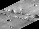 This is the full-resolution, rotated perspective image of Nirgal Vallis, was taken on September 21, 1997, by NASA's Mars Global Surveyor. Nirgal Vallis is one of a number of canyons called valley networks or runoff channels. 