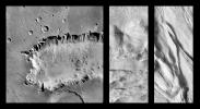 NASA's Mars Global Surveyor captured this image showing the floor of western Ganges Chasma in Valles Marineris.