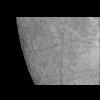 This image of Europa's surface was obtained by the Solid State Imaging (CCD) system on board NASA's Galileo spacecraft during its fourth orbit of Jupiter. Linear features with bright central stripes are seen to transect the surface of Europa.