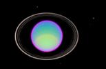 NASA's Hubble Space Telescope peered deep into Uranus' atmosphere to see clear and hazy layers created by a mixture of gases. Using infrared filters, Hubble captured detailed features of three layers of Uranus' atmosphere.