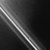 NASA's Voyager 2 took this high-resolution image of Saturn's F-ring Aug. 26, 1980 from a distance of 51,500 kilometers (32,000 miles). This closeup view shows that the ring is made up of at least four distinct components.