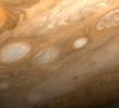 This photo of Jupiter was taken by NASA's Voyager 1 on March 1, 1979, from a distance of 2.7 million miles (4.3 million kilometers). The region shown is just to the southeast of the Great Red Spot.