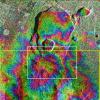 NASA's Spaceborne Imaging Radar-C/X-band Synthetic Aperture Radar shows the volcano of Kilauea, Hawaii.