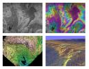 These four images NASA's Spaceborne Imaging Radar-C/X-band Synthetic Aperture Radar of the Long Valley region of east-central California illustrate the steps required to produced three dimensional data and topographics maps from radar interferometry.