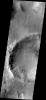 The gullies in this image from NASA's 2001 Mars Odyssey shows Gali Crater occuring on the northfacing/sunfacing slope.