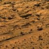 This image taken on March 8, 2006 by NASA's Mars Exploratiion Rover Spirit shows layered rocks at 'Home Plate' revealing the individual sand-sized grains that make up these rocks.
