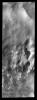 These bright and dark markings occurred near the end of summer in the south polar region on Mars as seen by NASA's 2001 Mars Odyssey spacecraft. The dark material is likely dust that has been freed of frost cover.