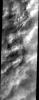 In this image the martian surface is completely hidden from view by thick clouds. The thickness of the clouds indicates the dust is a major component of the clouds as seen by NASA's 2001 Mars Odyssey.