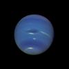 Neptune's blue-green atmosphere is shown in greater detail than ever before by NASA's Voyager 2 spacecraft as it rapidly approaches its encounter with the giant planet. This color image shows several complex and puzzling atmospheric features.