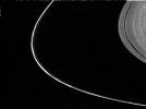 This narrow-angle camera image of Saturn's F Ring was taken by NASA's Voyager 1 through the Clear filter while at a distance of 0.75 million km from Saturn on 12 November 1980.