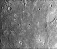 This image, from NASA's Mariner 10 spacecraft which launched in 1974, shows that several west-facing lobate scarps occur in the hummocky plains interpreted as Caloris ejecta.