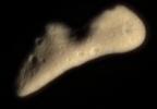 This color image taken by NASA's NEAR Shoemaker spacecraft on Feb 12, 2000, shows the subtle butterscotch hue is typical of a wide variety of minerals thought to be the major components of asteroids like Eros.